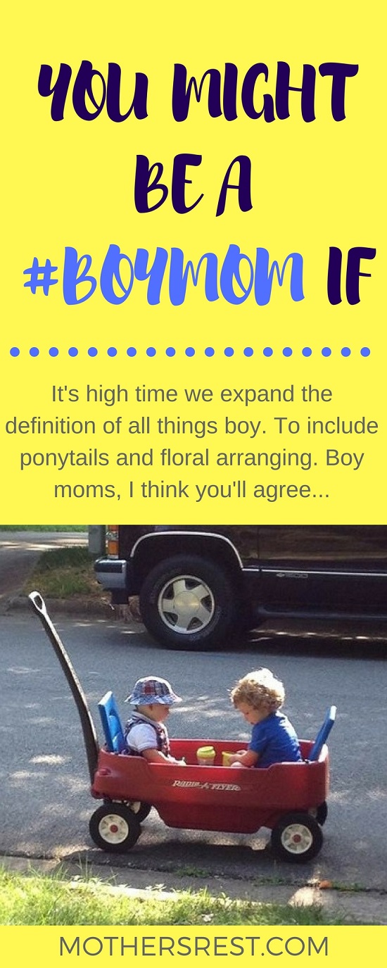 It's high time we expand the definition of all things boy. To include ponytails and floral arranging. Boy moms, I think you'll agree.