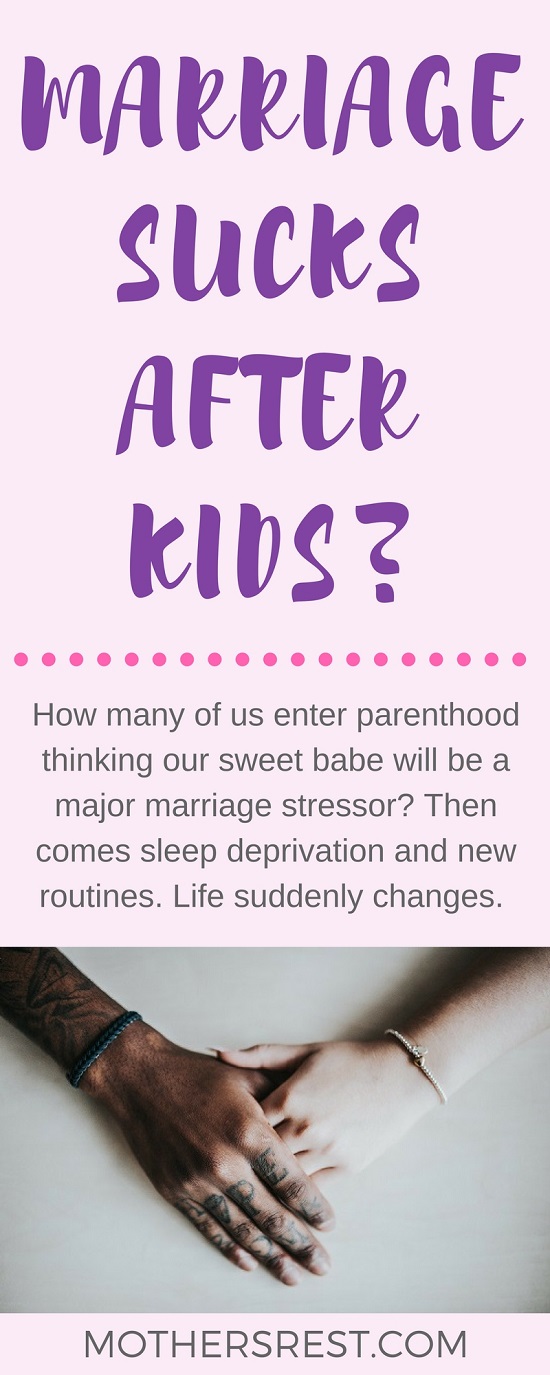 How many of us enter parenthood thinking our sweet little babe will be a major marriage stressor? But then comes sleep deprivation and new routines and a new life thrust into the mix of a, previous-to-this, partnership of just two.