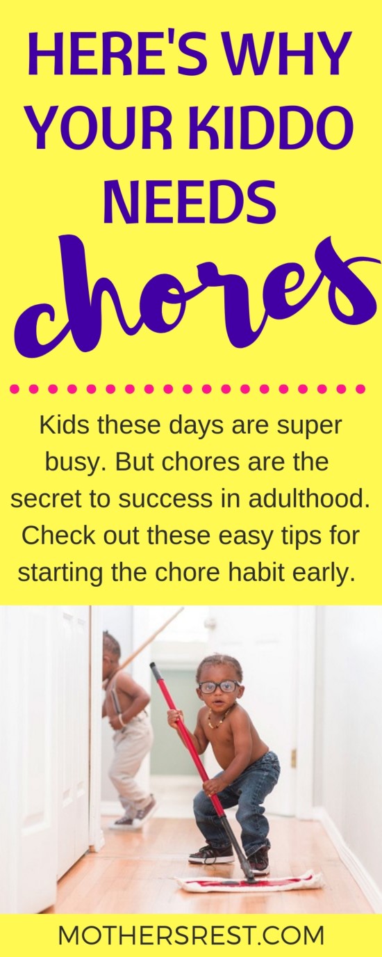 Kids these days are super busy. But chores are the secret to success in adulthood. Check out these easy tips for starting the chore habit early.