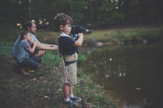 boy fishing