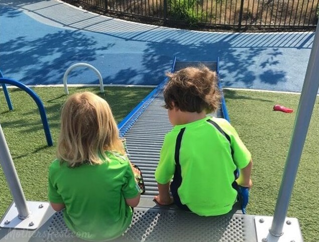 boys on slide