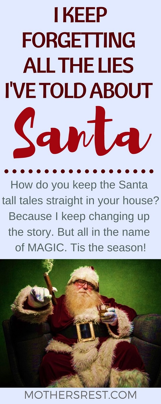 How do you keep the Santa tall tales straight in your house? Because I keep changing up the story. But all in the name of MAGIC. Tis the season!