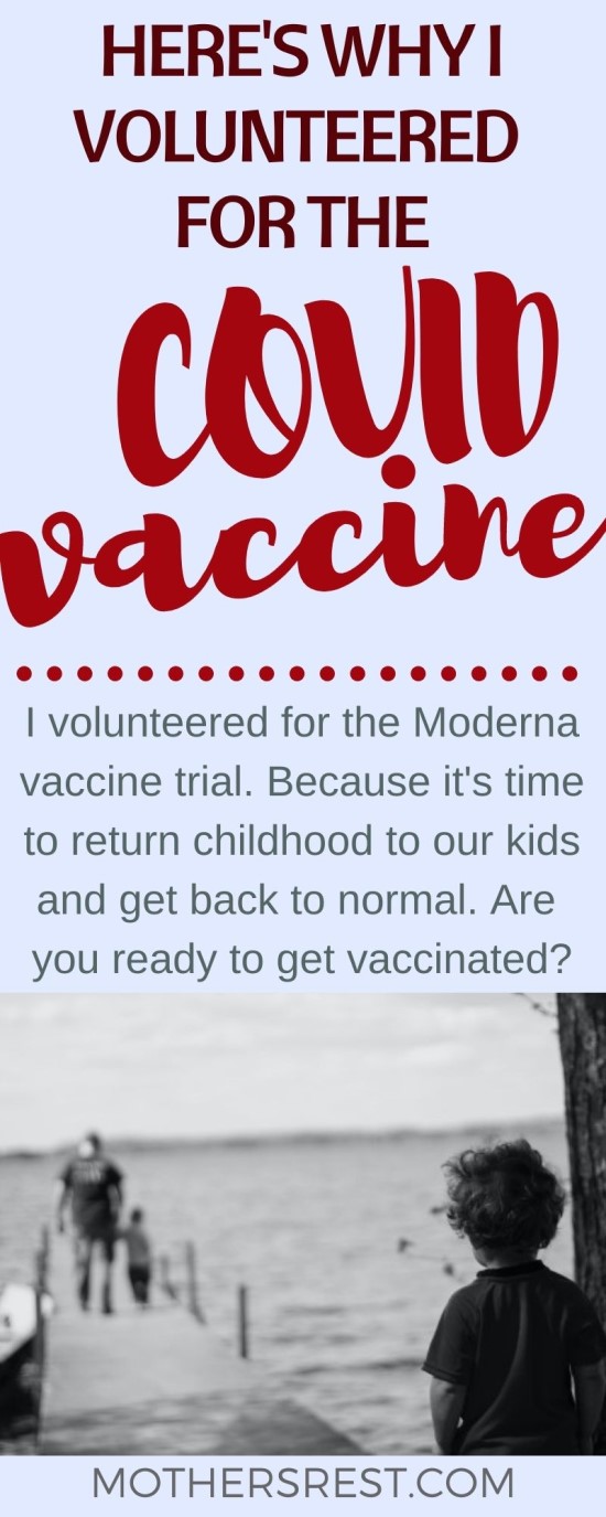 I volunteered for the Moderna COVID vaccine trial. Here is why: MY BOYS. It is time to return childhood to our children and get back to normal. Treatments and the vaccine are coming - FAST! Are you ready to weigh the risks?