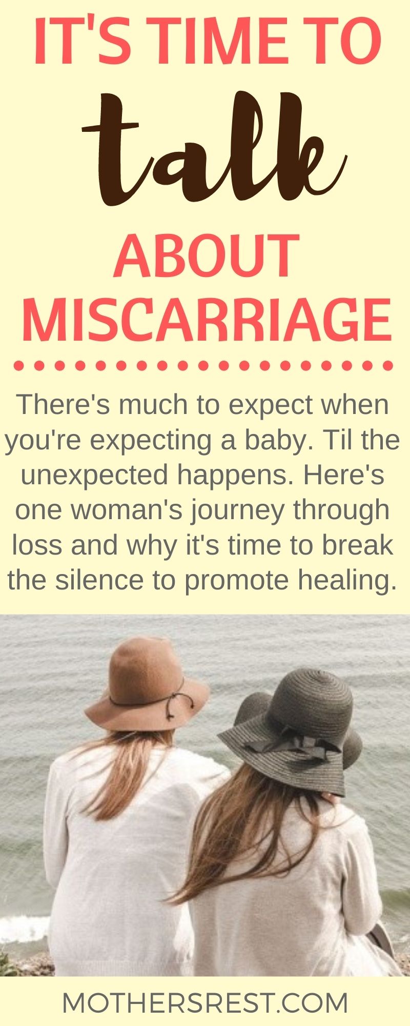There is so much to expect when you are expecting a baby. Til the unexpected happens. Here is the story of one woman who journeyed through miscarriage and loss. And why it is time to break the silence to promote healing.