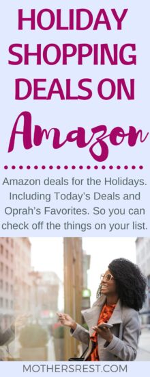 Amazon deals for the Holidays. Including Today’s Deals, Oprah’s Favorites, and more. So you can check off all the things on your Christmas shopping list.